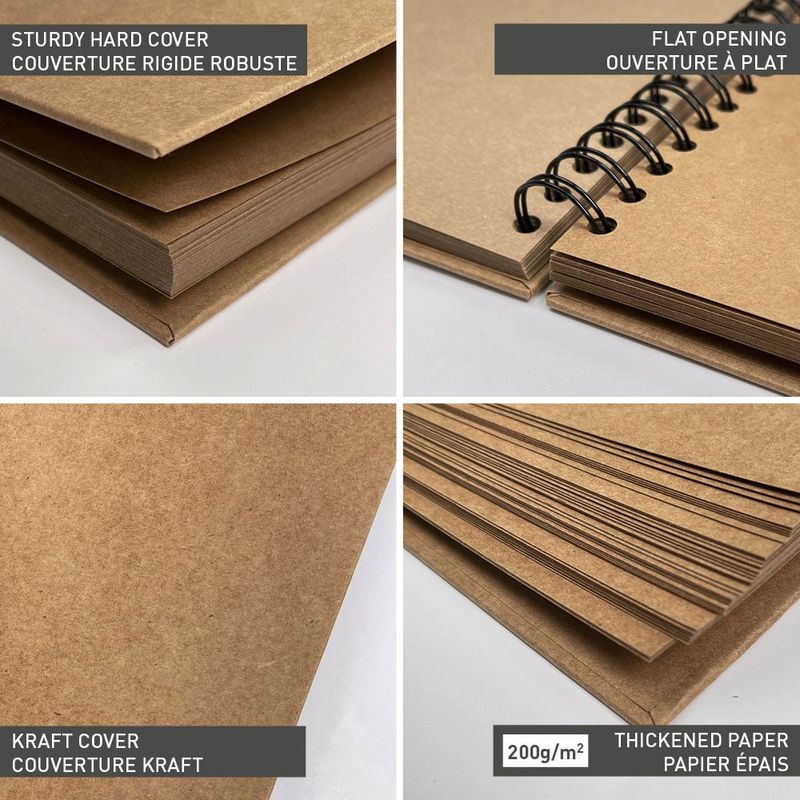 Clairefontaine Album Kraft – 200g 40 ark – 20x20 cm