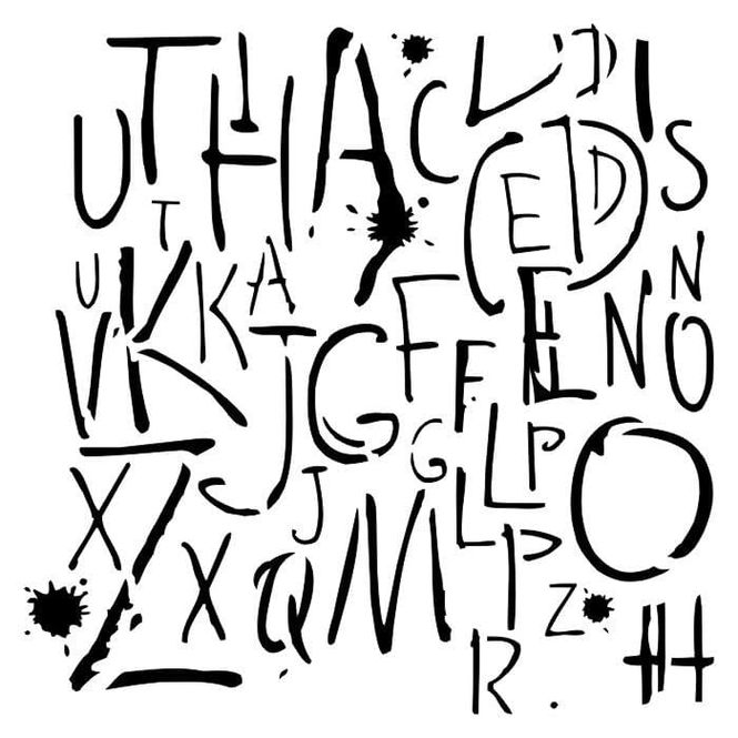 Hovedbilde 13@rt Big Letters Stencil – Young & Free ...