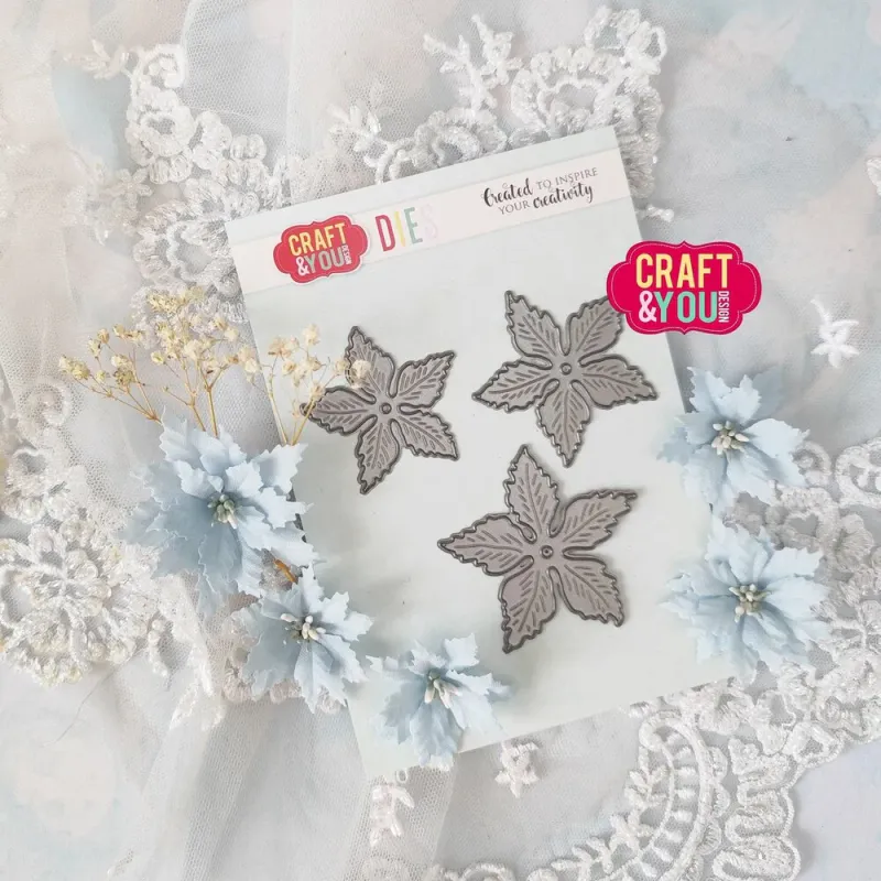 Craft & You Design – Magda's Poinsettia Small Flower Dies (CW309)