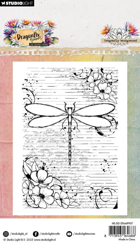 Studio Light – Dragonfly Dreams Clear Stamp – Dragonfly Background