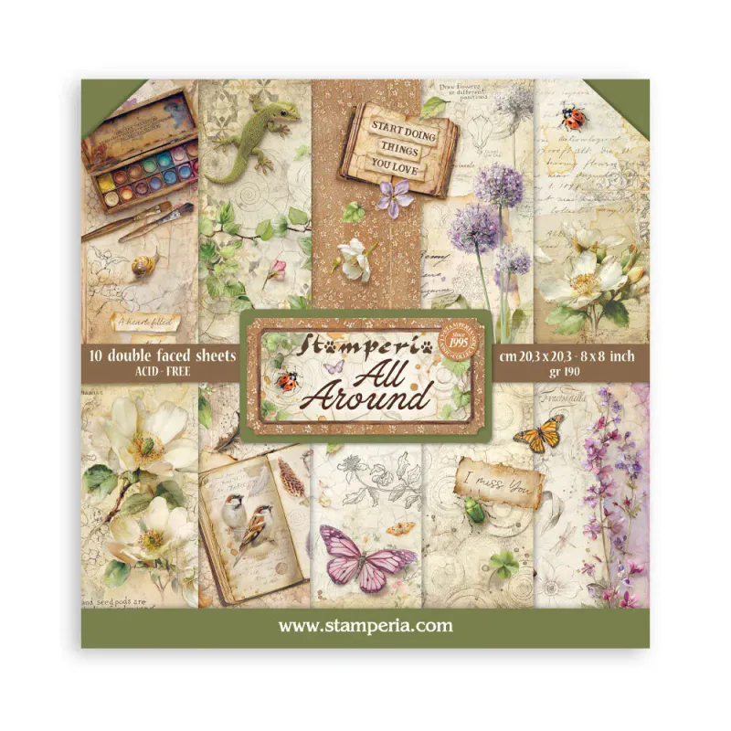 Stamperia – All Around 8x8 Inch Paper Pack