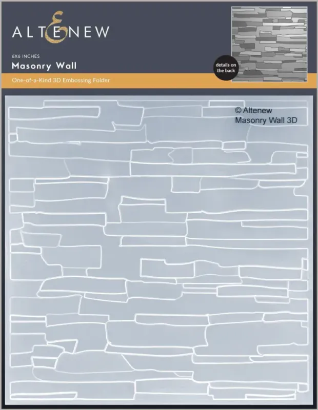Altenew – Masonry Wall 3D Embossing Folder 6