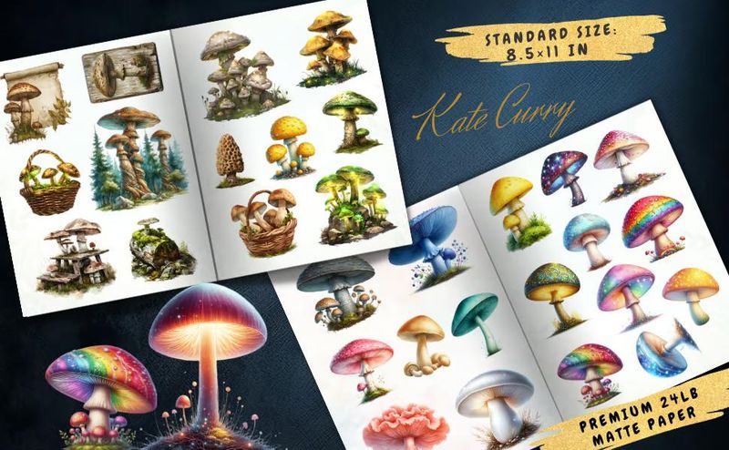 Mushrooms Ephemera Book – Kate Curry / Poortoast