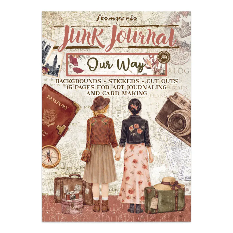 Stamperia – Our Way Junk Journal – Stickers, Backgrounds & Cut Outs