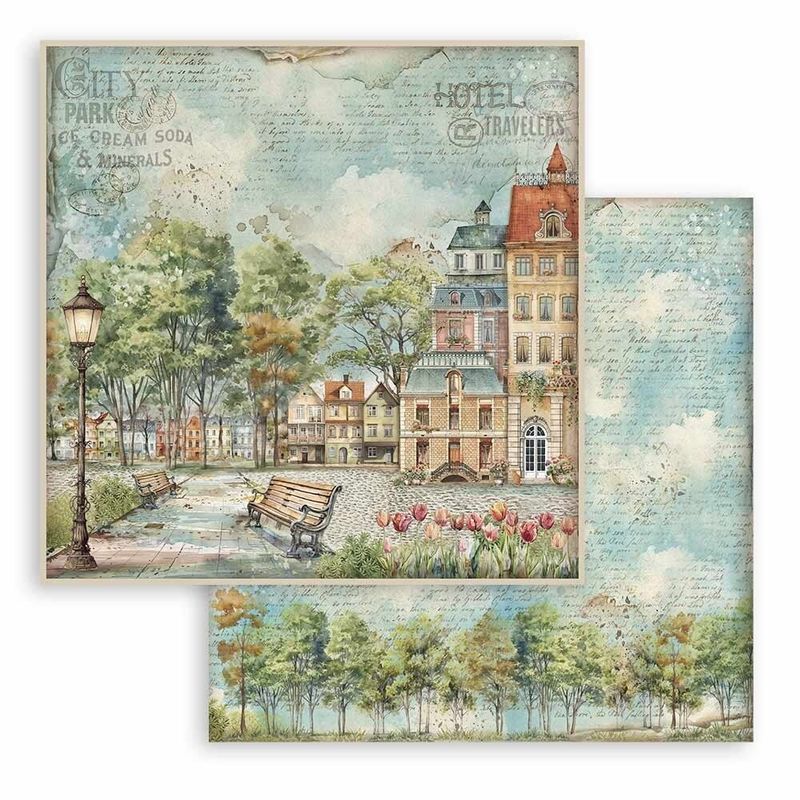 Stamperia Art Of Traveling Double Face 12x12