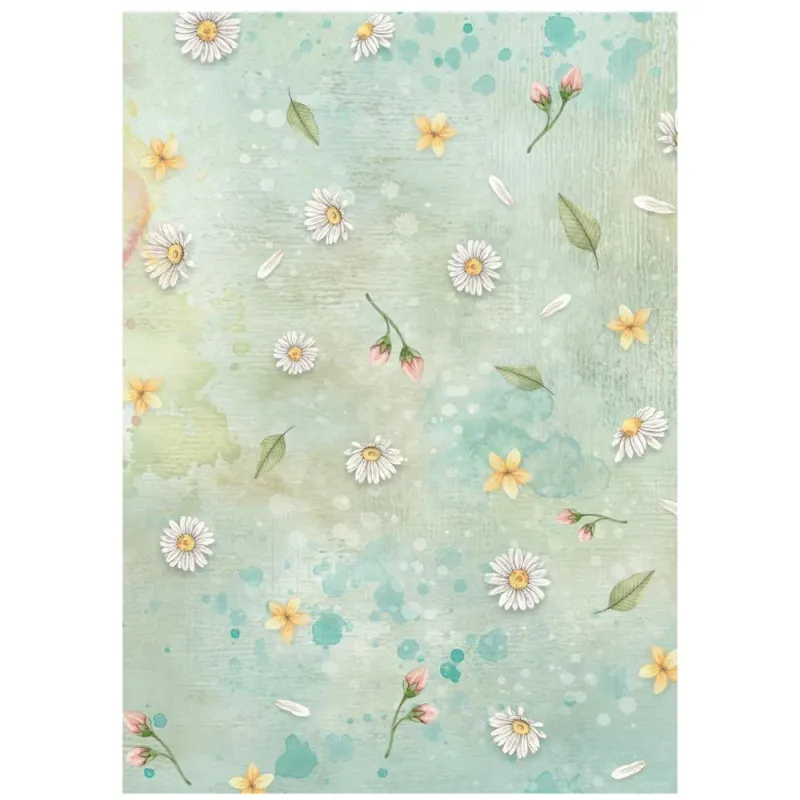 Stamperia – Daisy Art Rice Paper Backgrounds A6