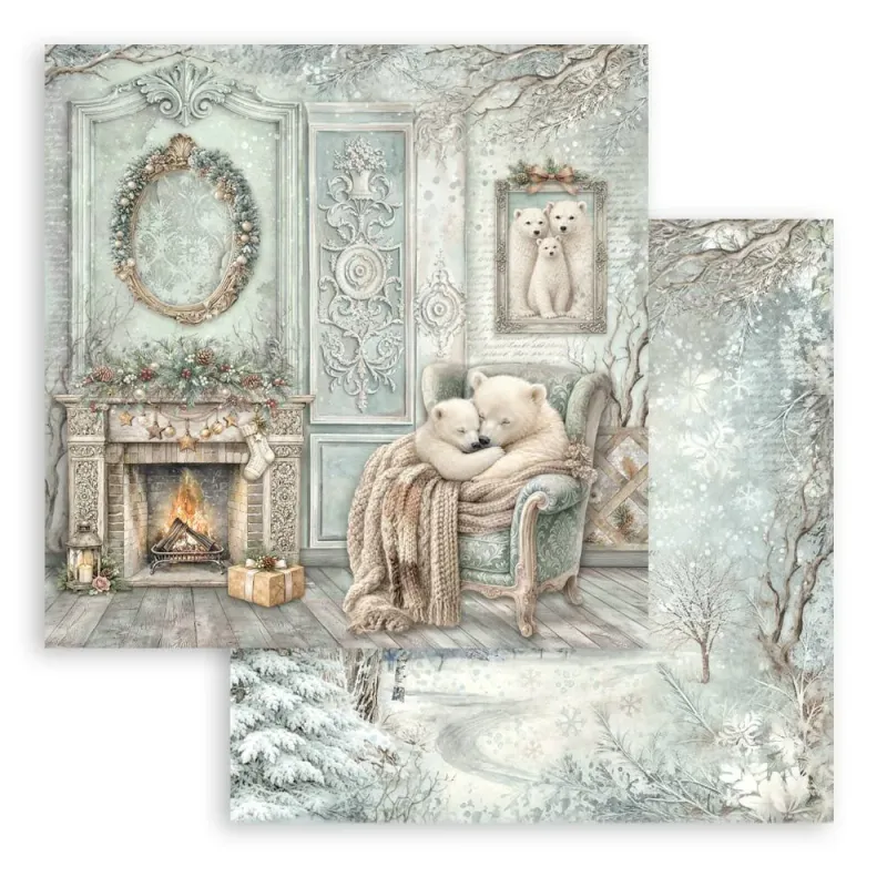 Stamperia White Christmas Paper Pad 12 × 12