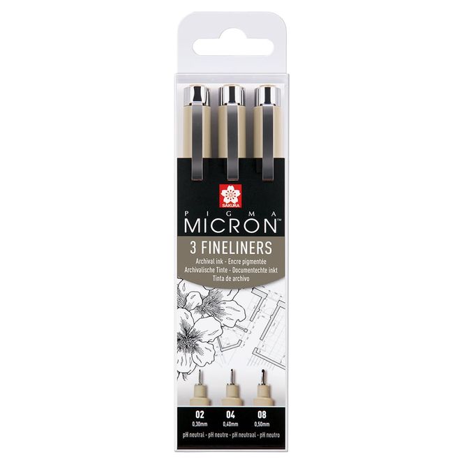 Hovedbilde Sakura Pigma Micron Sett 3 stk – 49 Sort ...