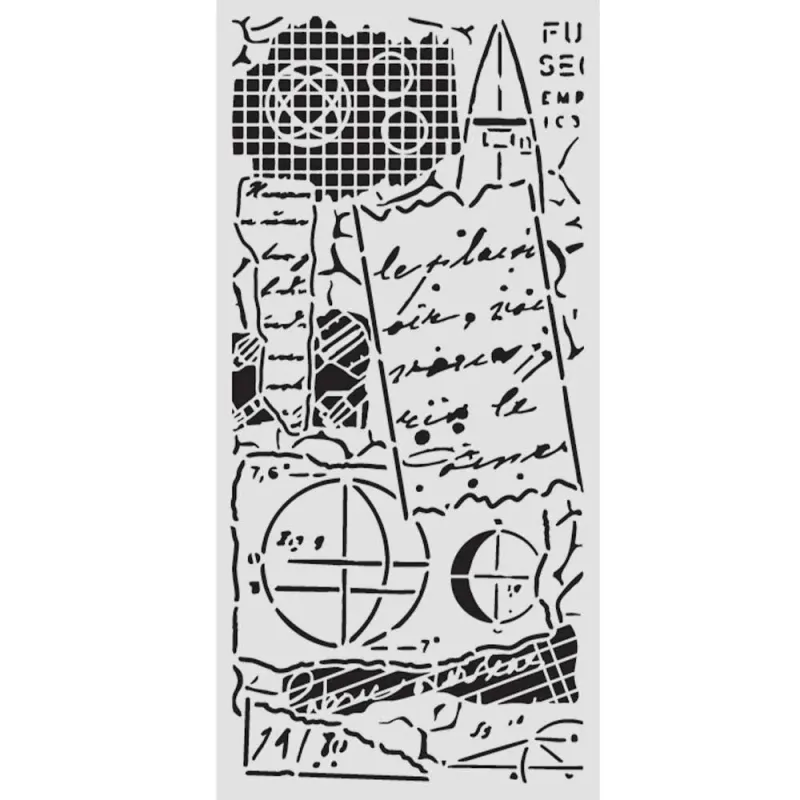Stamperia A New Beginning Notes Thick Stencil 12x25