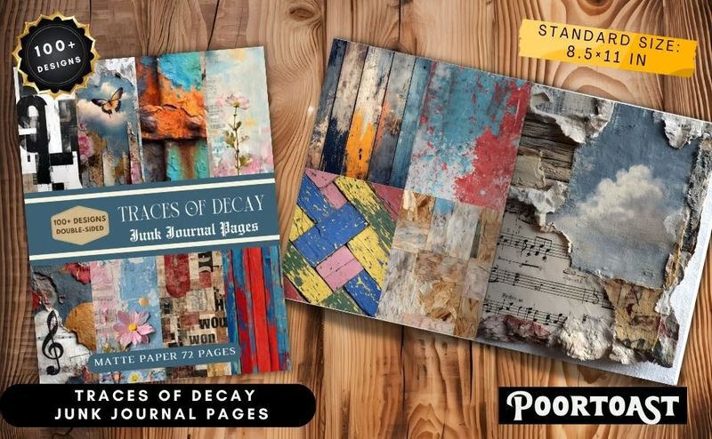 Traces of Decay Junk Journal Pages – Poortoast / Kate Curry